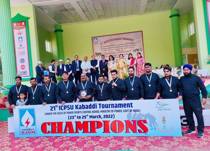 POWERGRID Kabaddi Team led by Sh Jai Singh lifted the 2nd Runners up Trophy in the 21st Inter CPSU kabaddi Tournament organized by SJVNL at Jhakri, Rampur (Shimla) from March 23 to 25. A total of nine teams participated in the tournament.