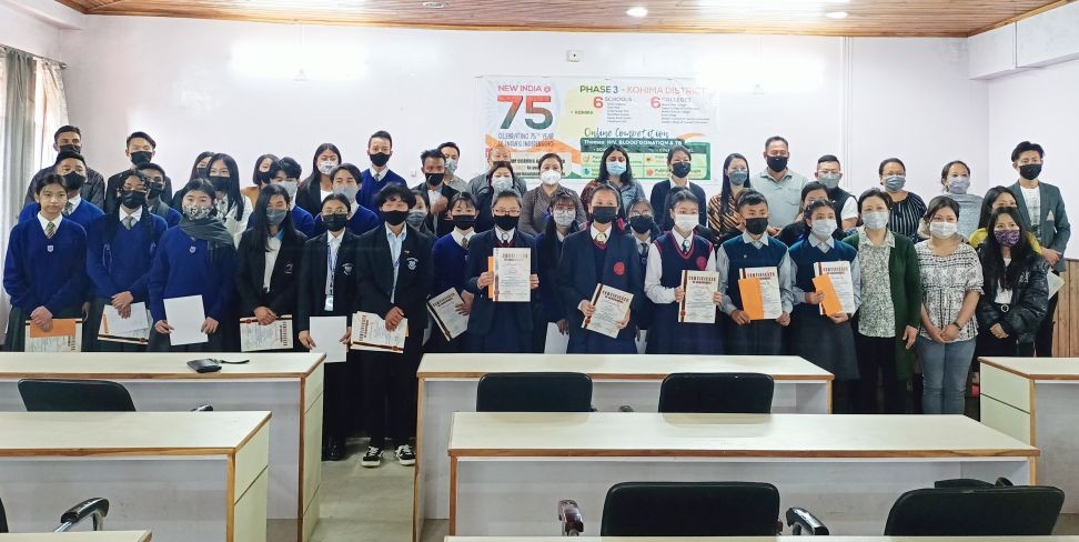 Kohima: Winners of New india@75 online competition awarded