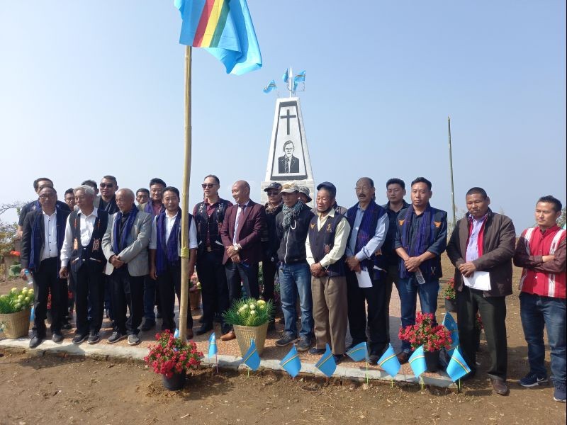 NSCN (IM) from Lotha along with Lakhuti Village councils and officials commemorating the 12th death anniversary of Khodao Yanthan at his graveyard Aitepyong, Lakhuti Village on March 1.