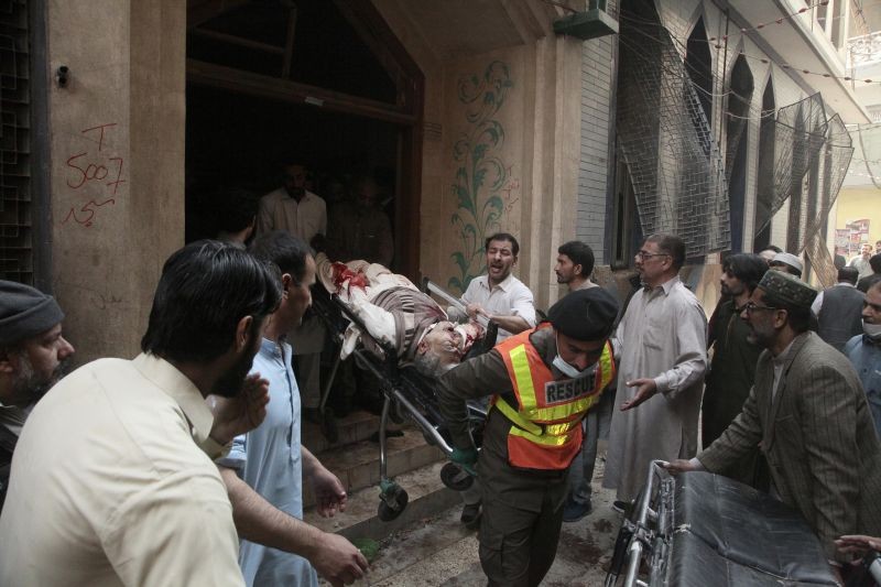 57 killed, nearly 200 injured in blast at Shia mosque during Friday congregation in northwest Pakistan