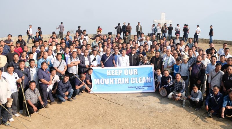 Chakhesang Baptist Church Kohima Men Ministry during trekking to Mt Kapamodzü on March 18.
