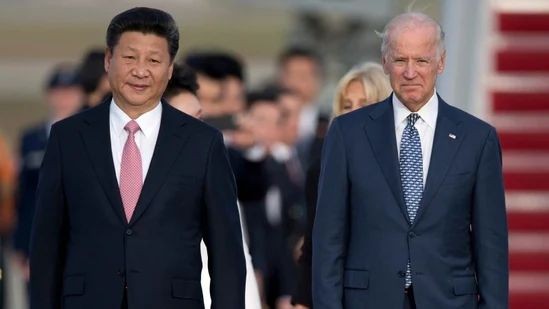 US-China relations: A 2015 file shows Chinese President Xi Jinping and Joe Biden, then the vice-president of the United States of America, walking down the red carpet on the tarmac during an arrival ceremony in Andrews Air Force Base, Md. (File Photo / AP)