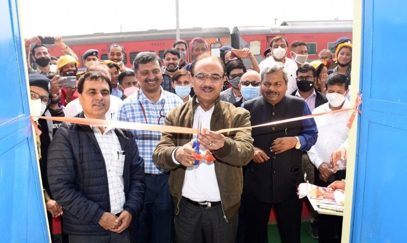 NFR General Manager Anshul Gupta inaugurates its first-ever smart automatic coach washing plant at Kamakhya Coach Maintenance Depot, Guwahati on March 2. (Photo Courtesy: NFR)