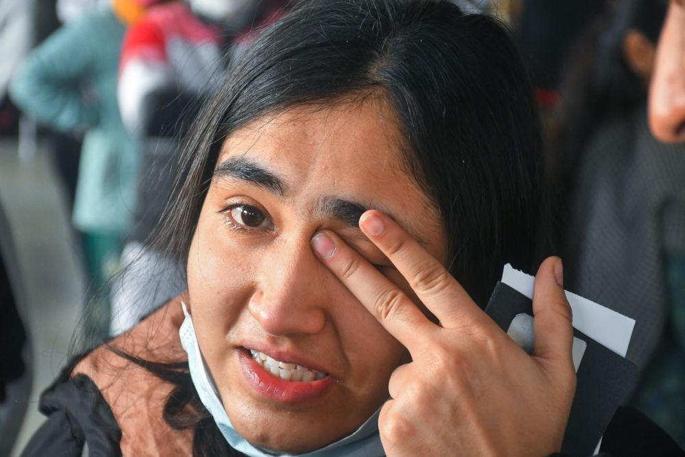 New Delhi: Indian nationals evacuated from war-torn Ukraine arrive at the Indira Gandhi International Airport, in New Delhi, Friday, March 04, 2022. (PTI Photo)