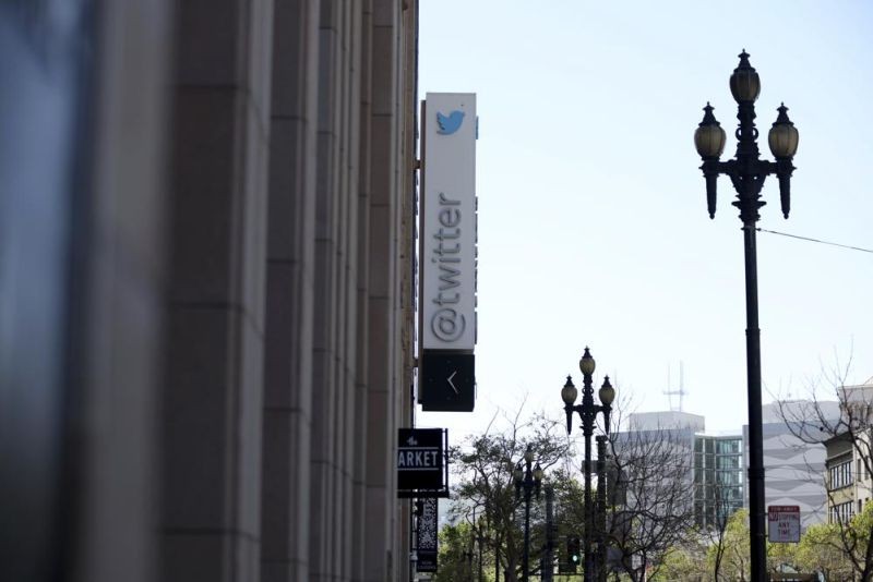 A sign is pictured outside the Twitter headquarters in San Francisco on April 25, 2022. Elon Musk reached an agreement to buy Twitter for roughly $44 billion on Monday, promising a more lenient touch to policing content on the platform where he promotes his interests, attacks critics and opines on social and economic issues to more than 83 million followers. (AP Photo)