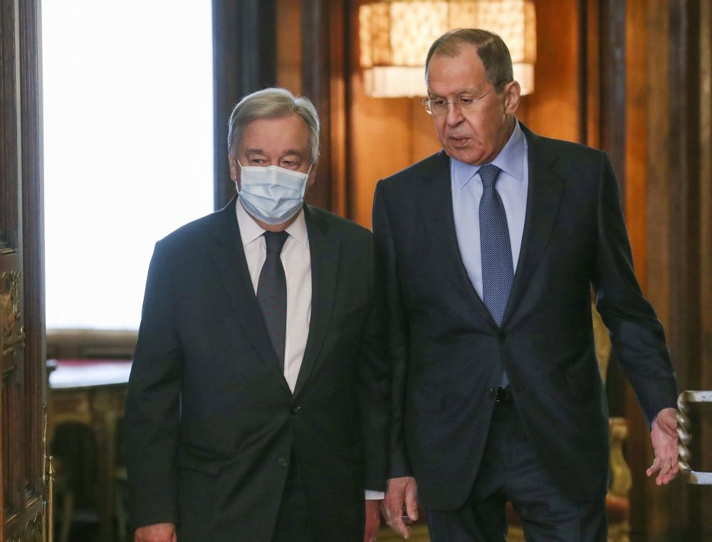 UN chief calls for cease-fire on Moscow visit