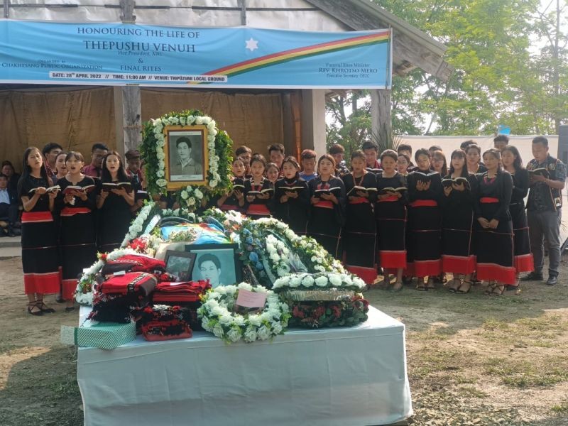 At the funeral rites of Late Thepushu Venuh in Thipuzumi village on April 28.