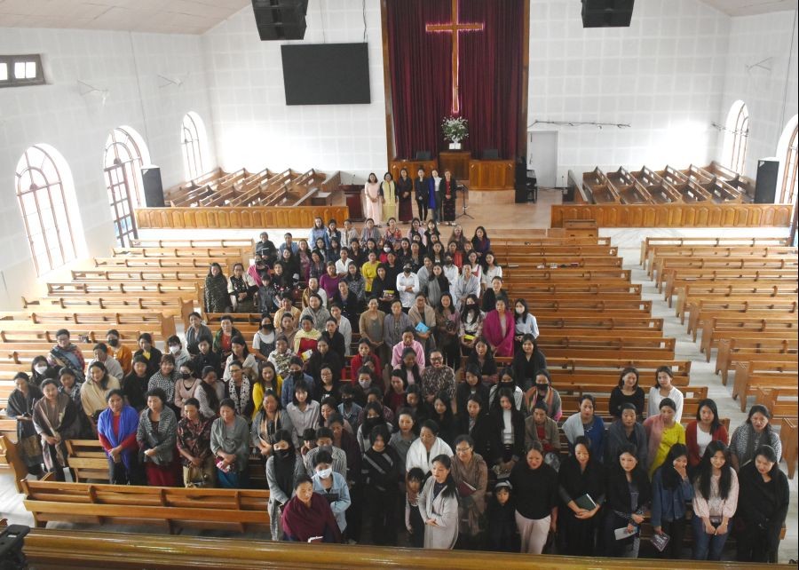 Participants of the retreat for mothers and daughters organised by the Women’s Ministry of the Kumlong Baptist Church on April 23.