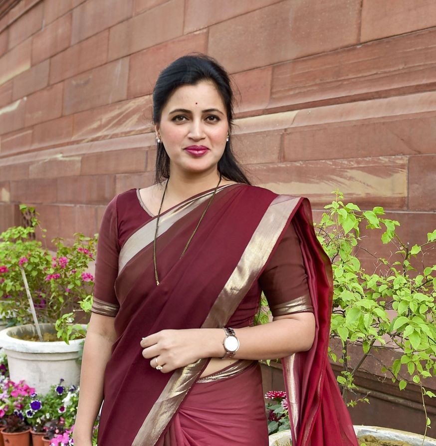 New Delhi: Independent MP Navneet Kaur at Parliament, during the ongoing Budget Session, in New Delhi, Monday, March 8, 2021. (PTI Photo/Vijay Verma)(PTI03_08_2021_000125B)