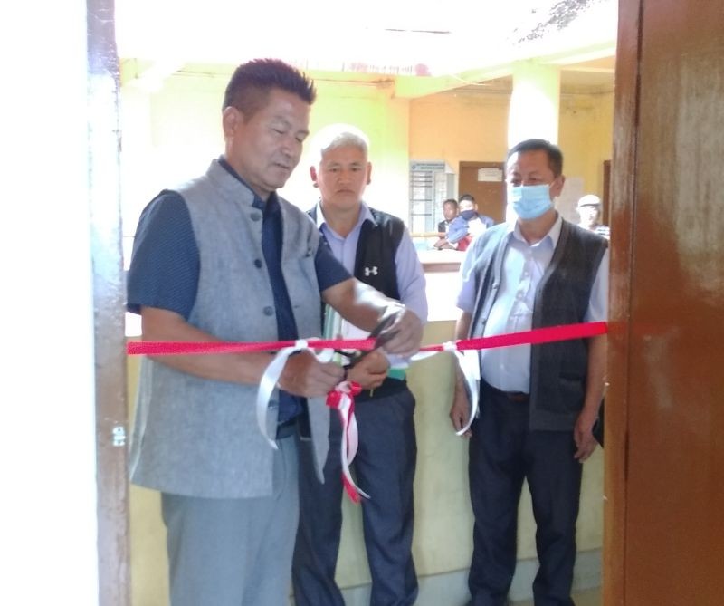 DC Longleng M Shayung Phom inaugurates the newly renovated DPDB Hall, Longleng on April 8. (DIPR Photo)