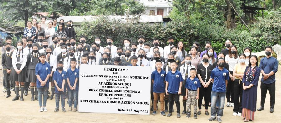 Free medical health camp cum celebration of menstrual hygiene day was conducted at Azedon School on May 24.