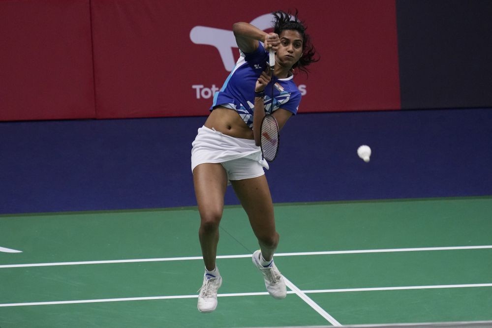 Bangkok: India's Sindhu V. Pusarla returns a shot to South Korea's An Seyoung during their women's singles qualifying match at Thomas & Uber Cup in Bangkok, Thailand, Wednesday, May 11, 2022. AP/PTI