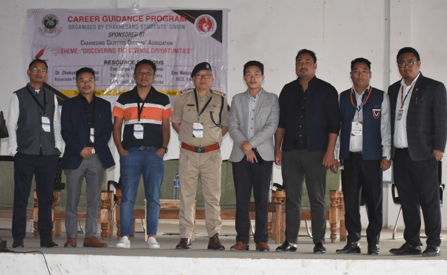 CSU officials with resource persons during career guidance prog at Phek on May 27.