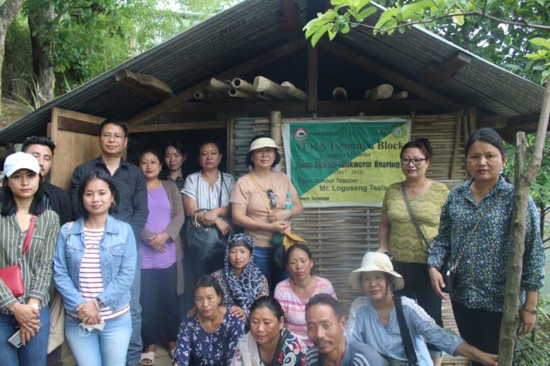 Directorate of Agriculture Officials led by Joint Director, Dr I Amenla accompanied by DAO Kohima and staff during their visit to Tseminyu District on May 7. (DIPR Photo)