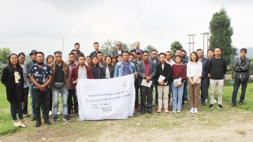 Participants and officials during the awareness and capacity building at Pfütsero town on May 23.