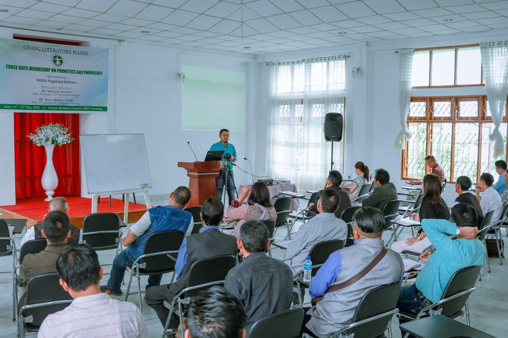 Section of the participants attends the workshop organised by Chang Literature Board on phonetics and phonology in Tuensang. (Morung Photo)