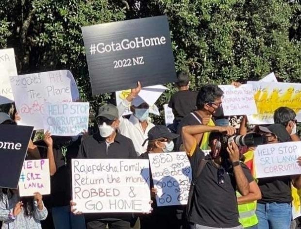 The protestors’ main rallying slogan is ‘GotaGoHome’