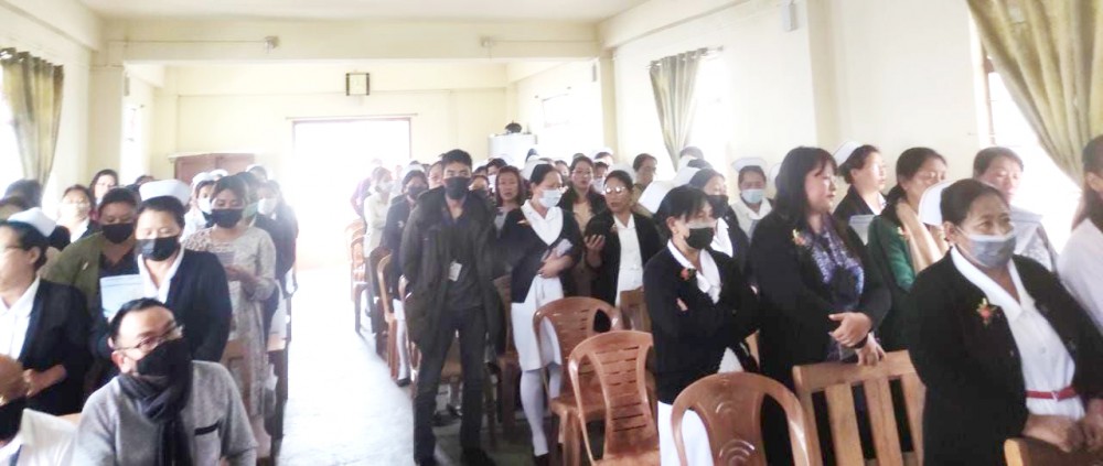 Section of gathering at International Nurses Day in Kohima on May 12.