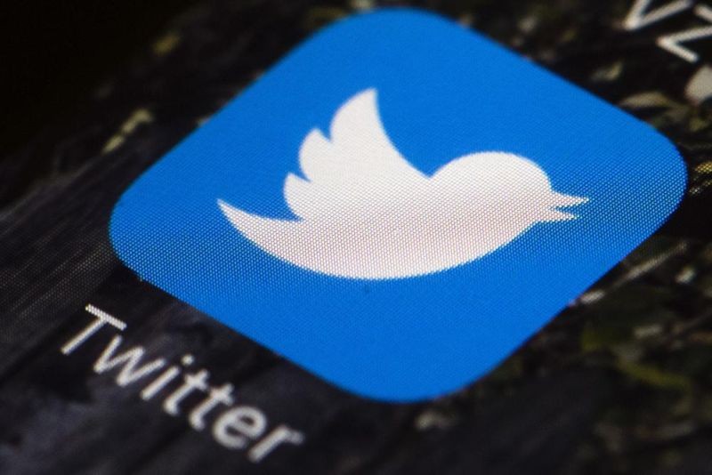 The Twitter icon is displayed on a mobile phone in Philadelphia on April 26, 2017.  (AP File Photo)