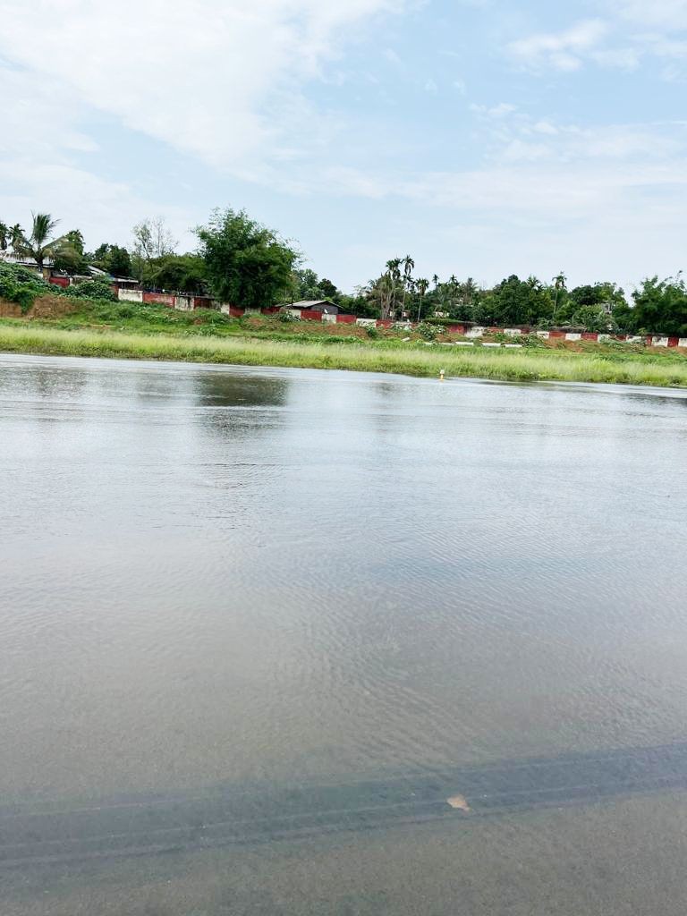 A section of the water logged runway at Dimapur Airport caused by heavy downpour in the early hours of May 19. (Photo Courtesy: AGM, Dimapur Airport)