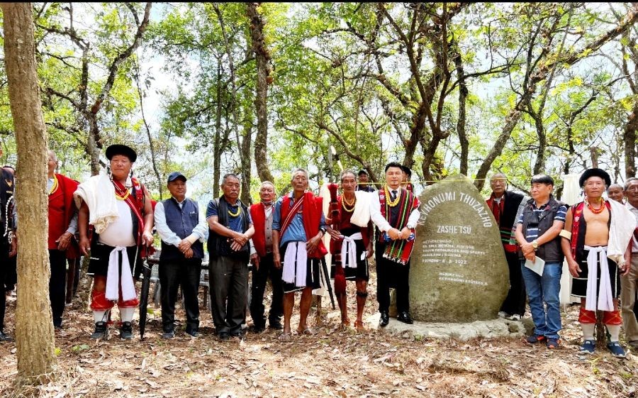 Nagaland Youth Resources & Sports Advisor Er Zale Neikha laid the foundation stone of “Keyhonumi Thuzazho Zashe Tsii” at Kezocha in Kohima district on May 6. It was attended by the Keyhonumi from four villages- Viswema, Jakhama, Kidima and Kezoma.