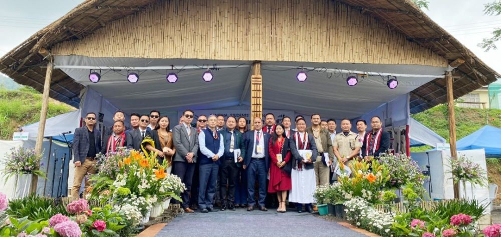 R Khing and others at the morning session of 41st general conference of RSU at Tseminyu on May 14.