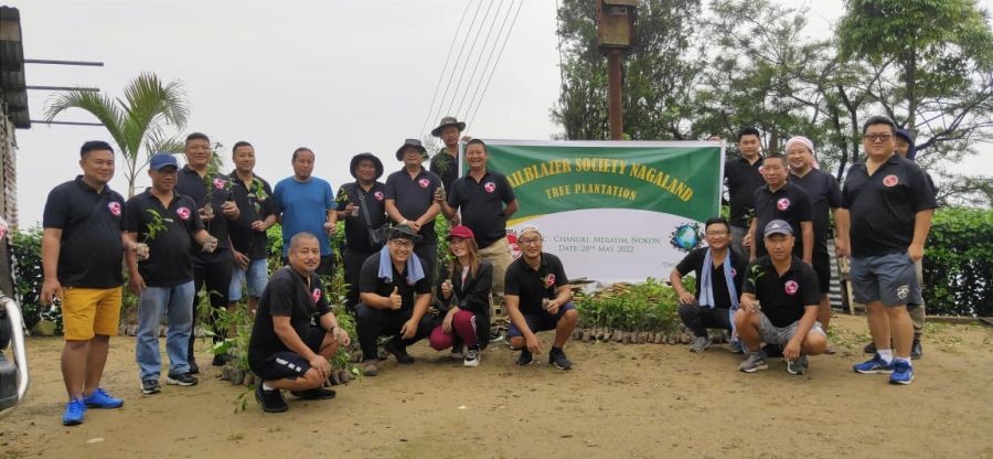The Trailblazer Society undertook a tree plantation drive at Changki village.