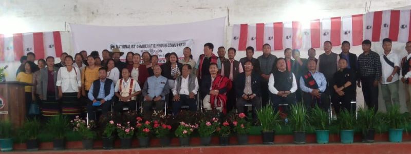 Members of the Nationalist Democratic Progressive Party, Mon Region and others during a reception-cum-felicitation programme of 5 legislators from the NPF on May 16 at Town Council Hall, Mon Town. (Photo Courtesy: NPDD Mon Region)