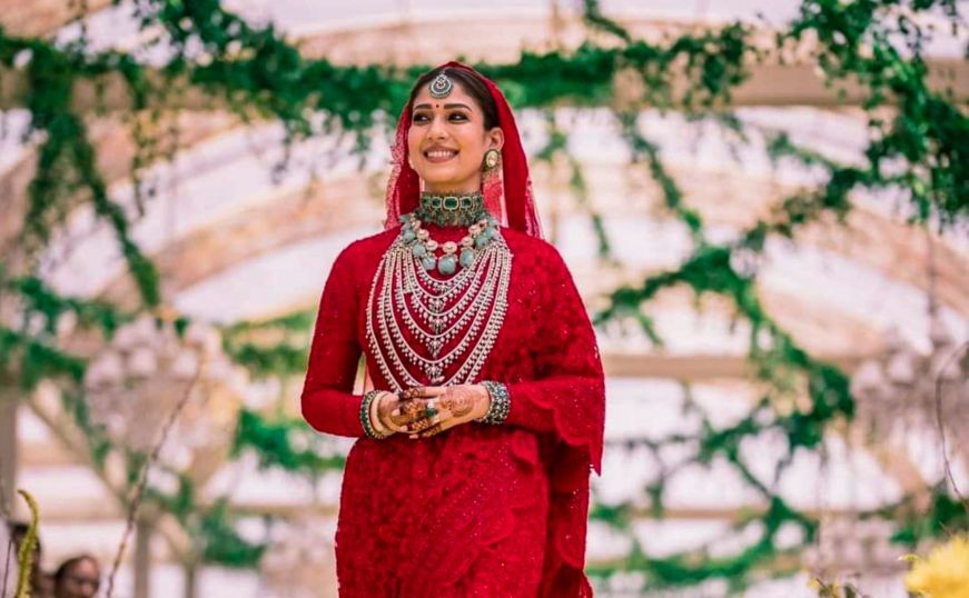 Chennai: Indian actress Nayanthara during her wedding ceremony, in Chennai, Thursday, June 9, 2022. The actress tied the knot with film director Vignesh Shivan in an intimate ceremony. (PTI Photo)