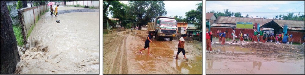 Some images of the deplorable road condition of Naginimora town (Photo Courtesy/Konyak Union-Naginimora Unit)