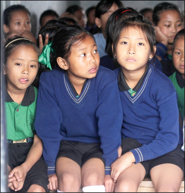 Students of Mt. Carmel School, Longleng attending a programme held in their school. The SCERT Nagaland has introduced a diploma course in school counseling with the aim to train more school counselors in the state. (Morung Photo File Photo)