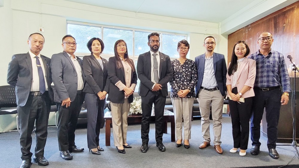 Shanavas C with others during the farewell programme in Kohima on June 13. (Morung Photo)