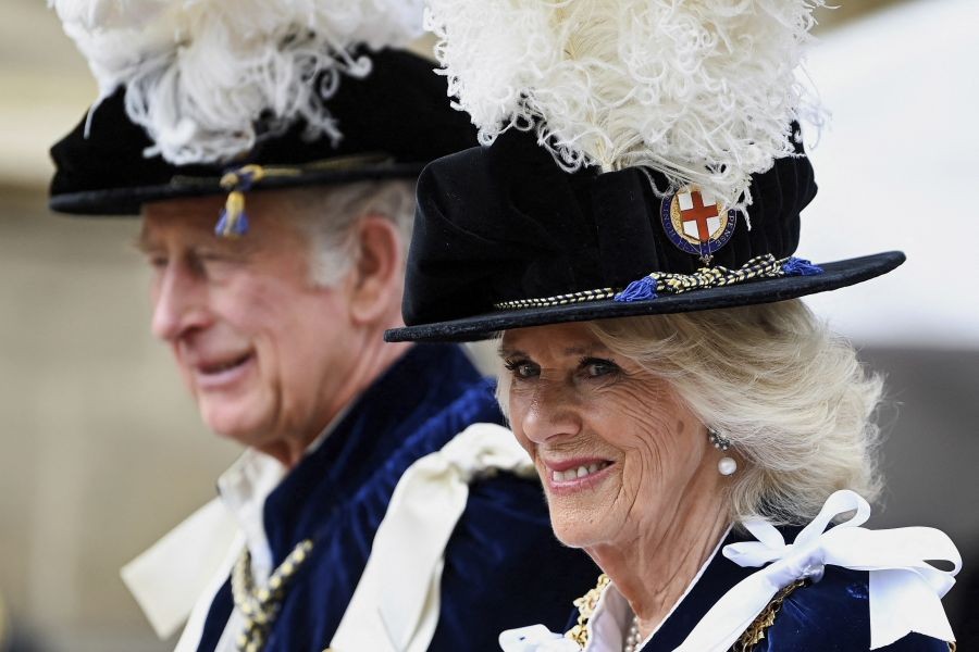 Britain's Prince Charles and Camilla, Duchess of Cornwall arrive for the Order of the Garter service at Windsor Castle, in Windsor, England, Monday, June 13, 2022. The Order of the Garter is the oldest and most senior Order of Chivalry in Britain, established by King Edward III nearly 700 years ago. This year Prince Charles' wife Camilla, the Duchess of Cornwall, former British Prime Minister Tony Blair and former leader of the British House of Lords Baroness Amos were all installed in the Order. AP/PTI(
