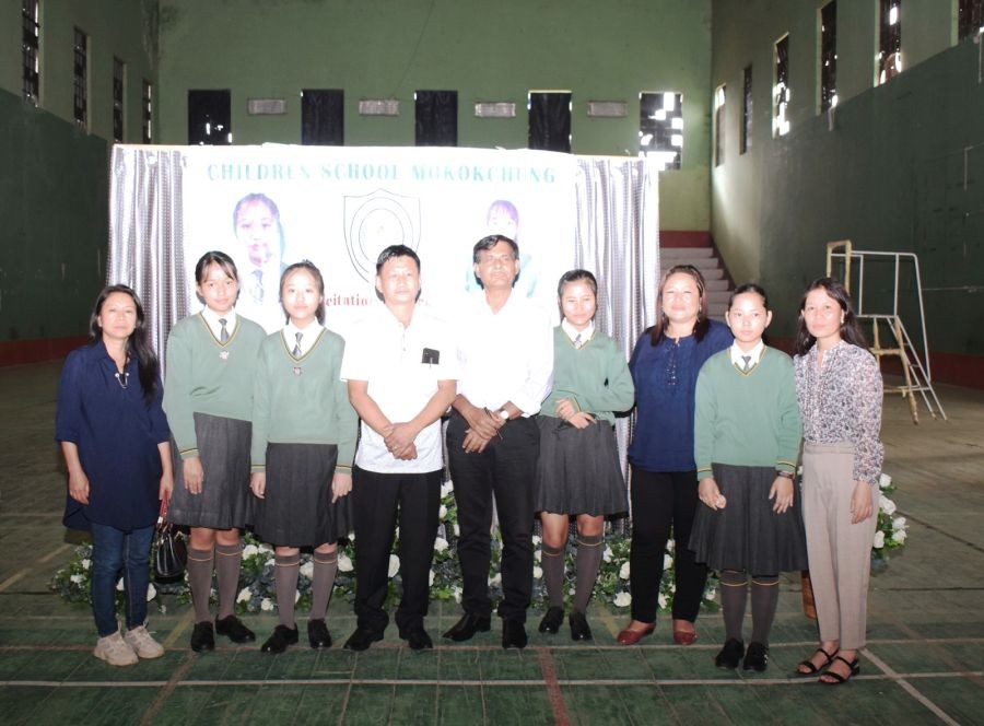 Principal, administrator along with Ao and SS subject teachers, rank holder and subject topper. (Morung Photo)