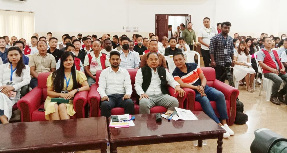 (From right) CAN Youth founder, Jenpu Rongmei; MLA & Advisor for Power, H Tovihoto Ayemi; DC, Dimapur, Sachin Jaiswal along with other CAN Youth members at the launch of Skill2Sustain in Dimapur on June 10. (Morung Photo)