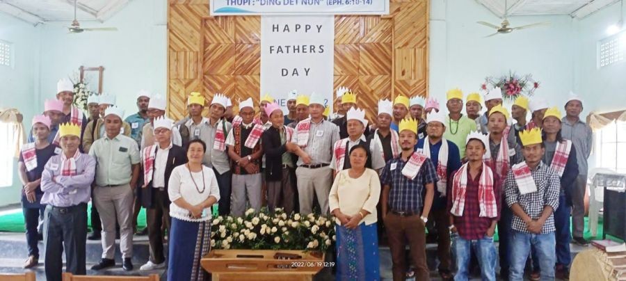 All fathers in KBC Ahthibung were presented gifts from the women and youth of the church as a token of love and respect, on Father’s Day, June 19. On the occasion, Tinghoilhing Grace Vaiphei, as speaker for the day, exhorted the fathers.