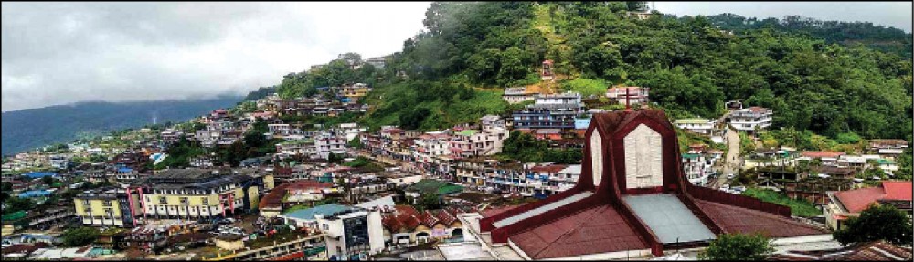 A partial view of Mokokchung town. (Photo courtesy: Mokokchung.nic.in)