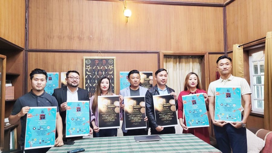 Musicians Guild officials during press conference on June 16 at The Heritage, Kohima. (Morung Photo)