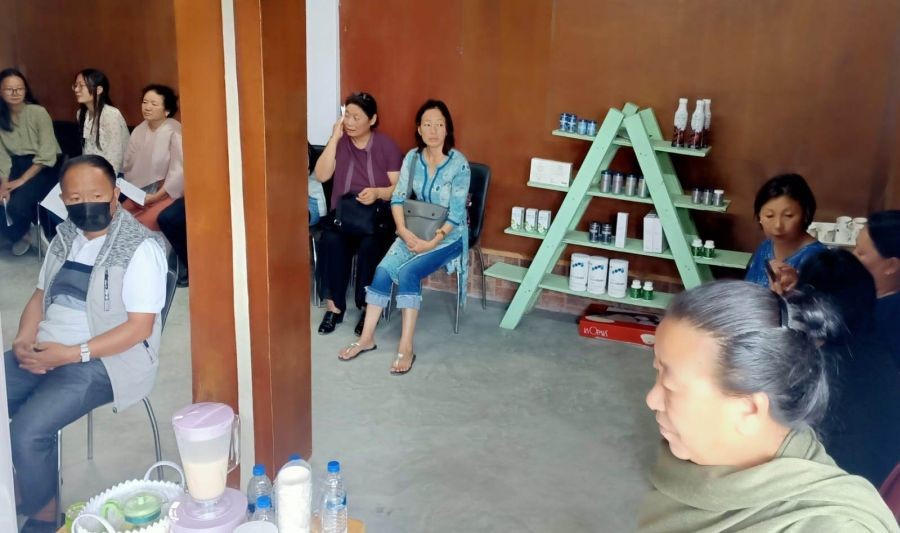 Section of people during 4Life free health assessment & nutrition consultation in Kohima on June 11.