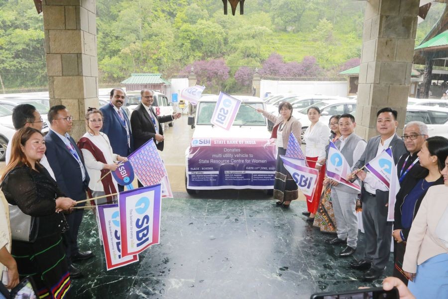 The State Bank of India donated a Mahindra Bolero vehicle to Nagaland State Resource Centre for Women (SRCW) in Kohima.