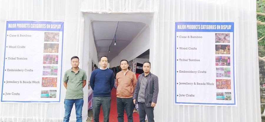 NEPED Team Members at the ongoing Thematic Exhibition at Capital Convention Centre, Kohima on June 18. (Morung Photo)