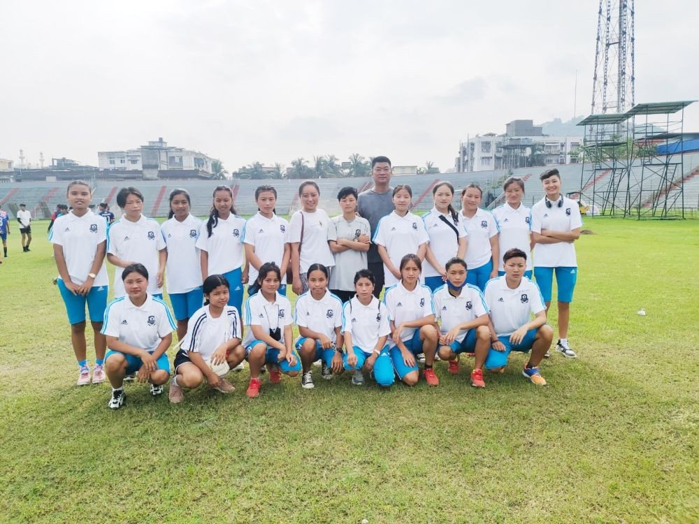 Nagaland girls’ football team currently participating in the Hero Junior (U-17) Women’s National Football Championship in Guwahati, Assam.