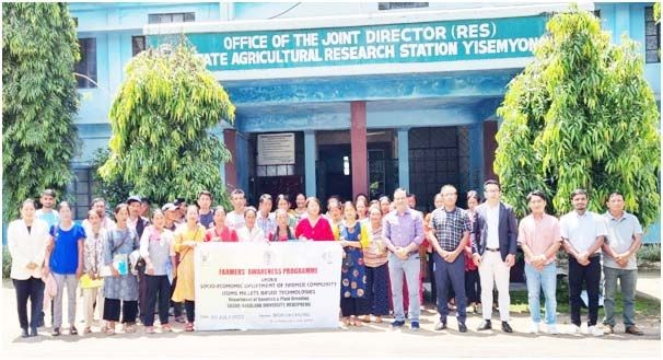 Farmer participants and officials during the awareness programme at State Agricultural Station, Yisemyong, Mokokchung on June 5.