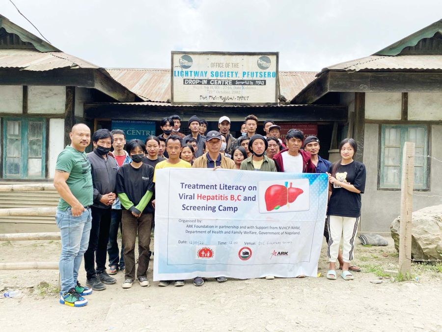 Participants during the treatment literacy workshop and voluntary screening for HBV and HCV held Pfütsero on July 12.