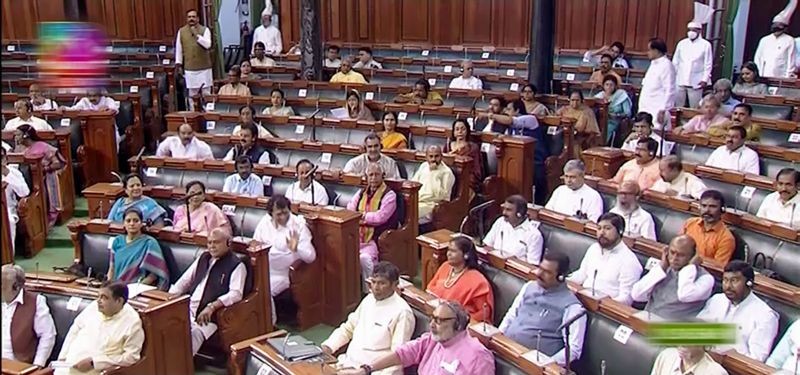 Members in the Lok Sabha during Monsoon Session of Parliament, in New Delhi on July 19, 2022. (PTI Photo)