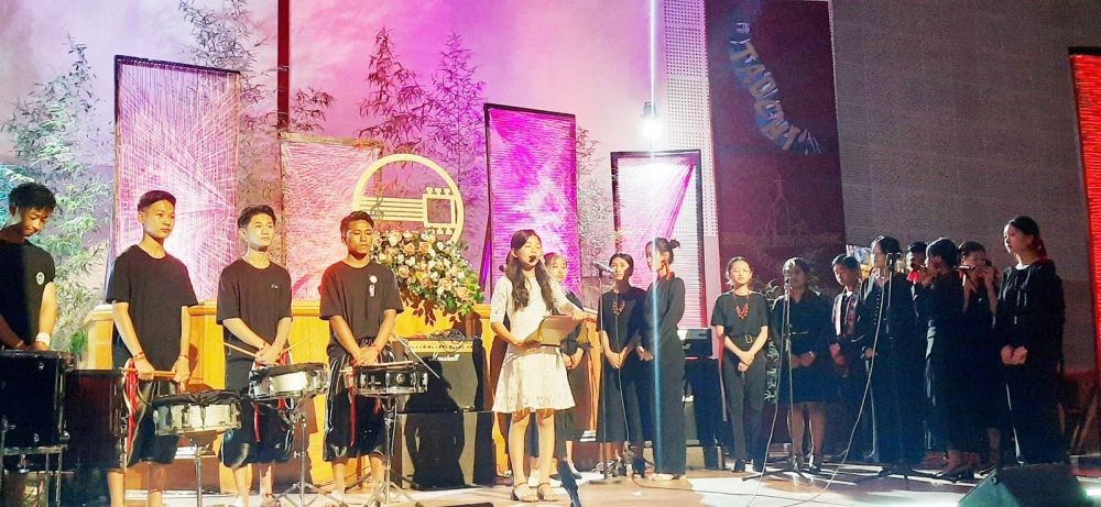Youths performing during the Mokokchung Town Baptist Church Youth Department’s XXXI Musicfest held on July 7 and 8.
