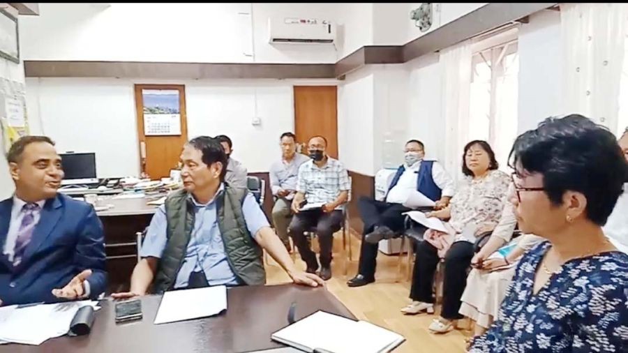 Inter-Departmental Coordination Committee meeting on registration of births & deaths in Nagaland held in Kohima on July 12. (DIPR Photo)