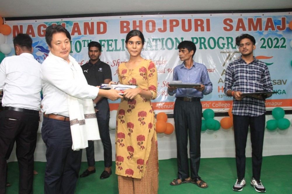 The Nagaland Bhojpuri Samaj organised a programme to honour successful HSLC and HSSLC students at SD Jain Girls’ College in Dimapur on August 7. (Morung Photo)