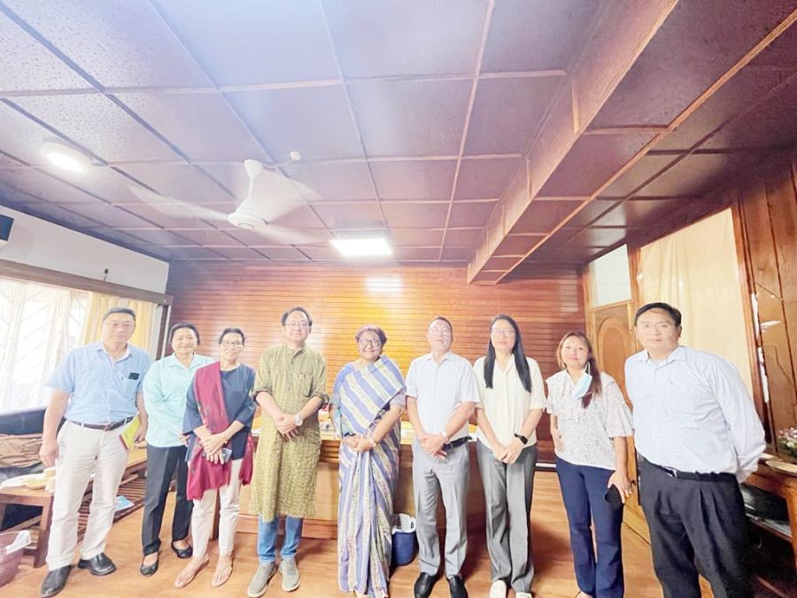 Prof Dr Soumya Chakraborty with Minister Pangnyu and others on August 26.