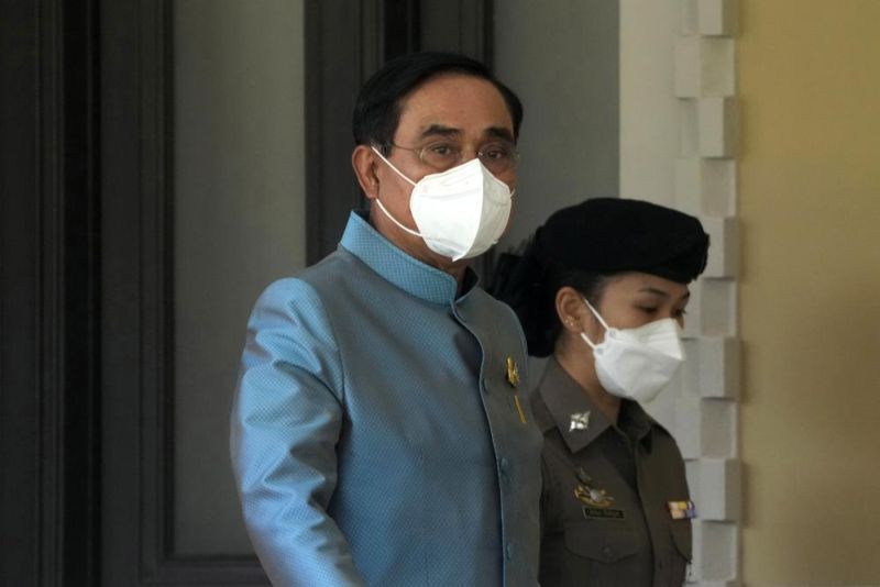 Thailand Prime Minister Prayuth Chan-ocha leaves after cabinet meeting at the Government House in Bangkok, Thailand on Aug. 23, 2022. Thailand’s Constitutional Court announced Wednesday, Aug. 24, that it will rule on whether Prime Minister Prayuth Chan-ocha has overstayed his legal term in office, but he must meanwhile suspend his active duties.(AP File Photo)